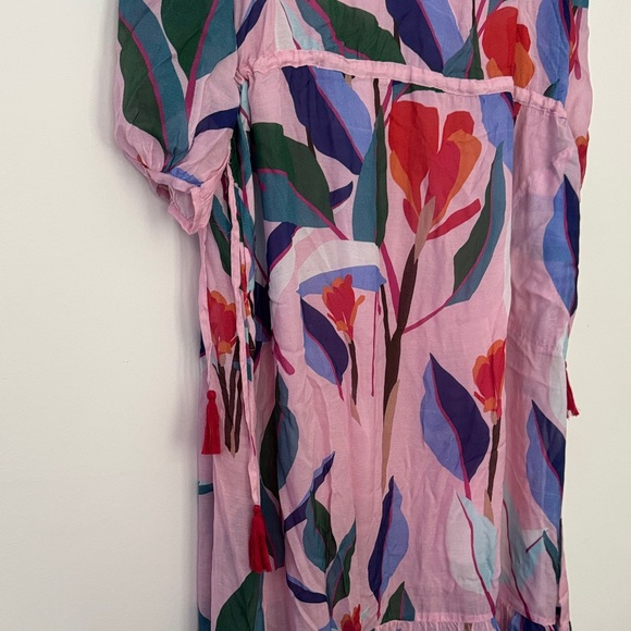 Oliphant Cinched Waist Tassel Dress - Botanica Pink - Picture 4 of 6